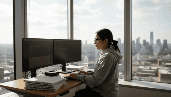 AI researcher working with cloud server setup