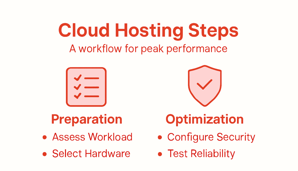 dedicated cloud hosting steps